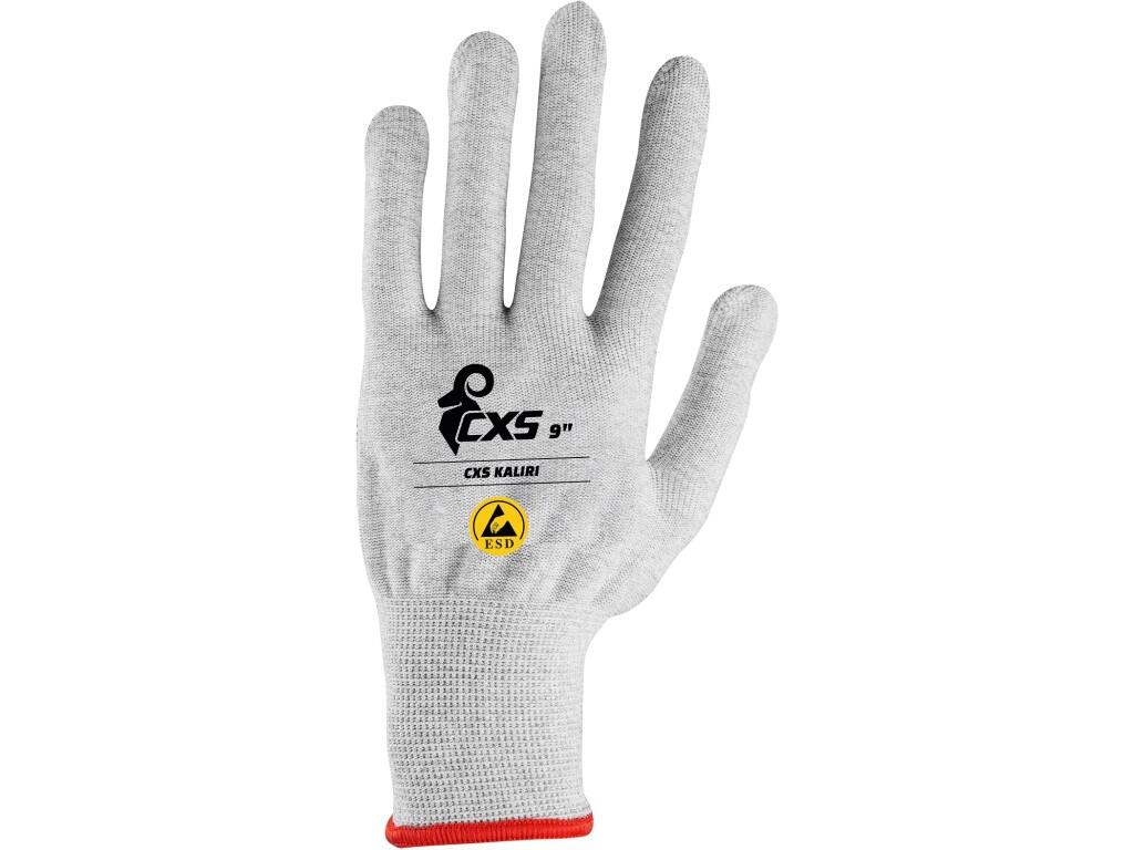 Rukavice CXS KALIRI, antistatické, ESD, PVC terčíky, vel. 09