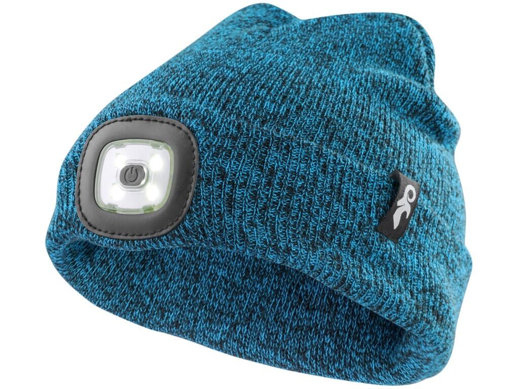 Čepice CXS Tynan s LED světlem, dětská, modrá, vel. XS