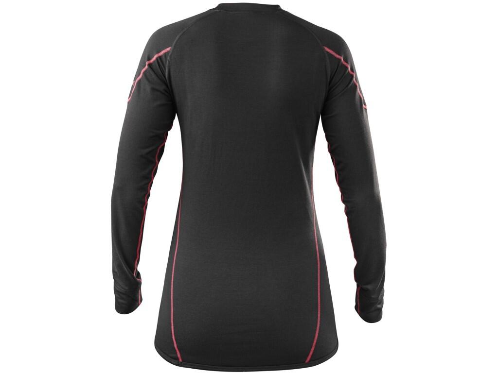 Tričko CXS REWARD, funkční, dlouhý rukáv, dámské, černo-korálové, vel. 2XL
