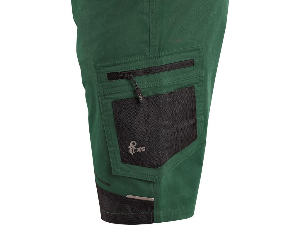Kraťasy CXS SOLIS FLEX, pánské, zeleno-černé, vel. 52
