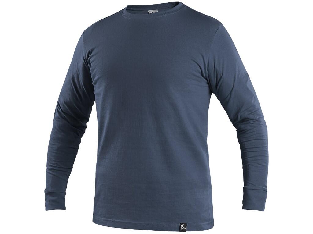 Tričko CXS PETR, dlhý rukáv, tmavomodré, vel. 3XL