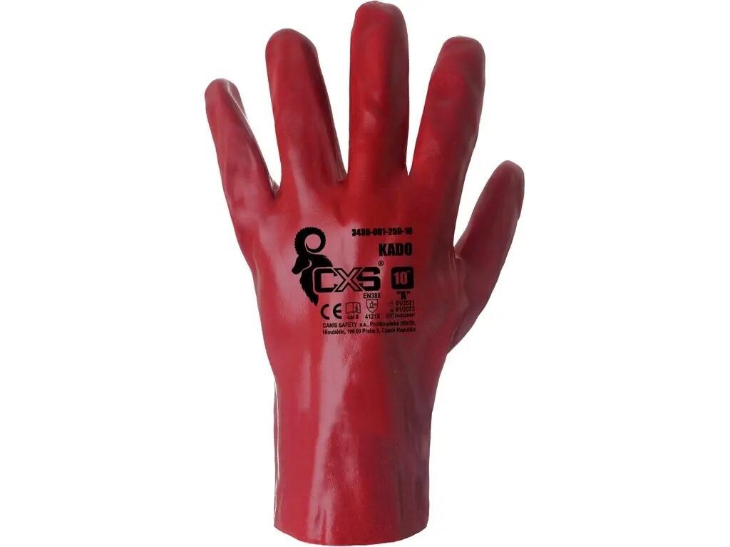 Rukavice KADO, s blistrem, povrstvené PVC, vel. 10