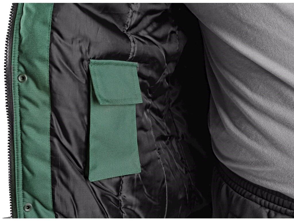 Bunda CXS IRVINE, zimná, pánska, zeleno-čierna