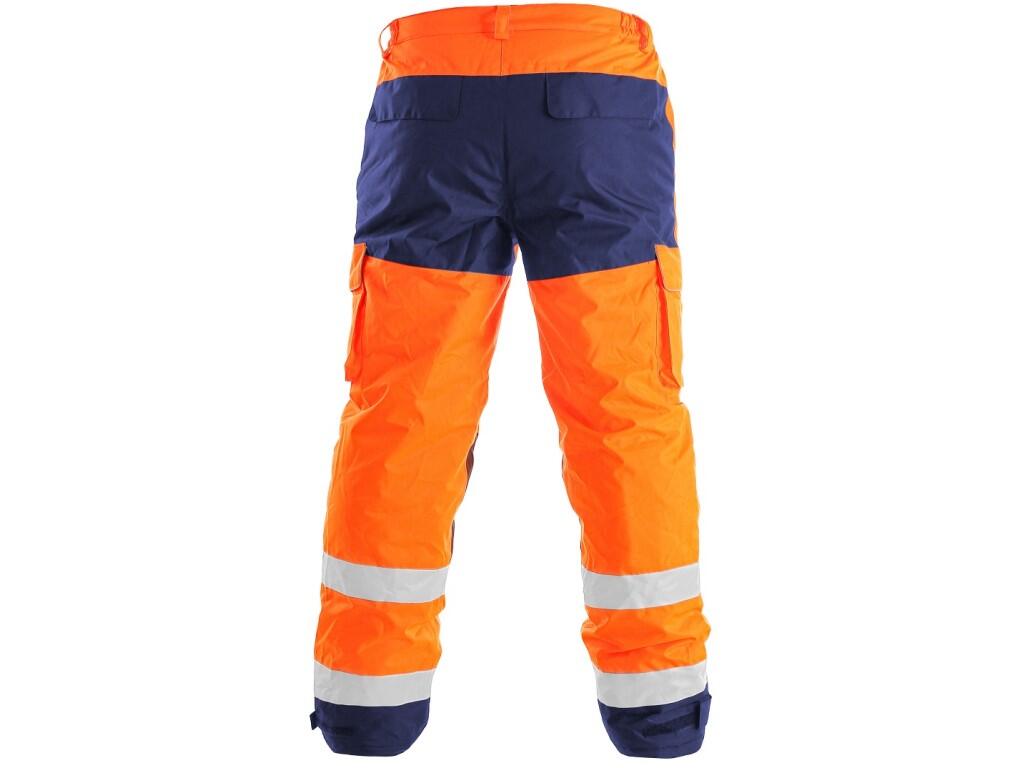 Kalhoty CXS CARDIFF, výstražné, zateplené, pánské, oranžové, vel. XL