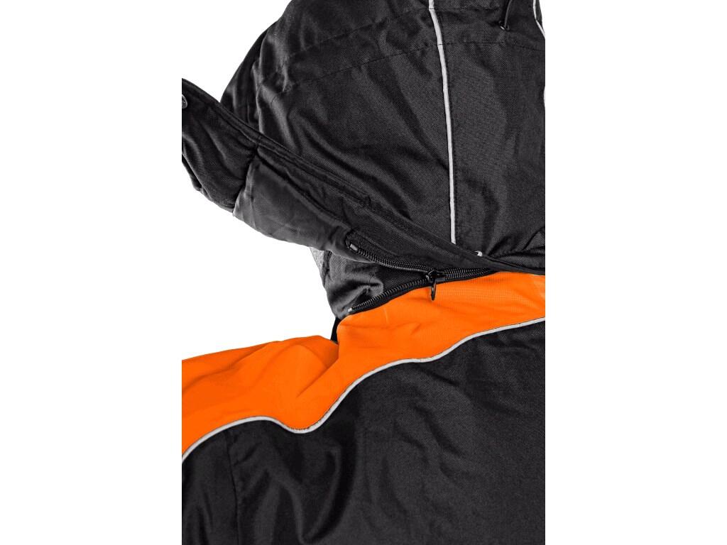 Bunda CXS BRIGHTON, zimní, pánská, černo-oranžová, vel. 2XL