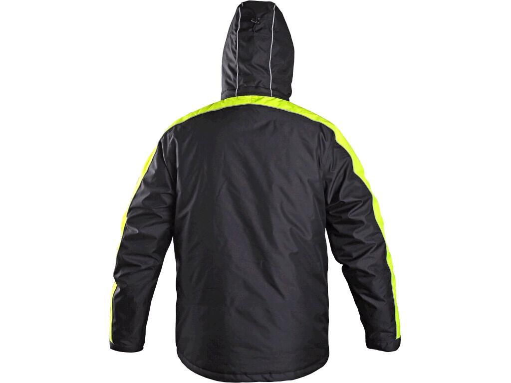 Bunda CXS BRIGHTON, zimní, pánská, černo-žlutá, vel. 4XL