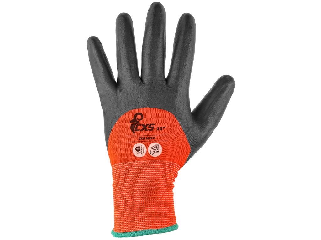 Rukavice CXS MISTI, máčené do 3/4 v nitrilu, vel. 10