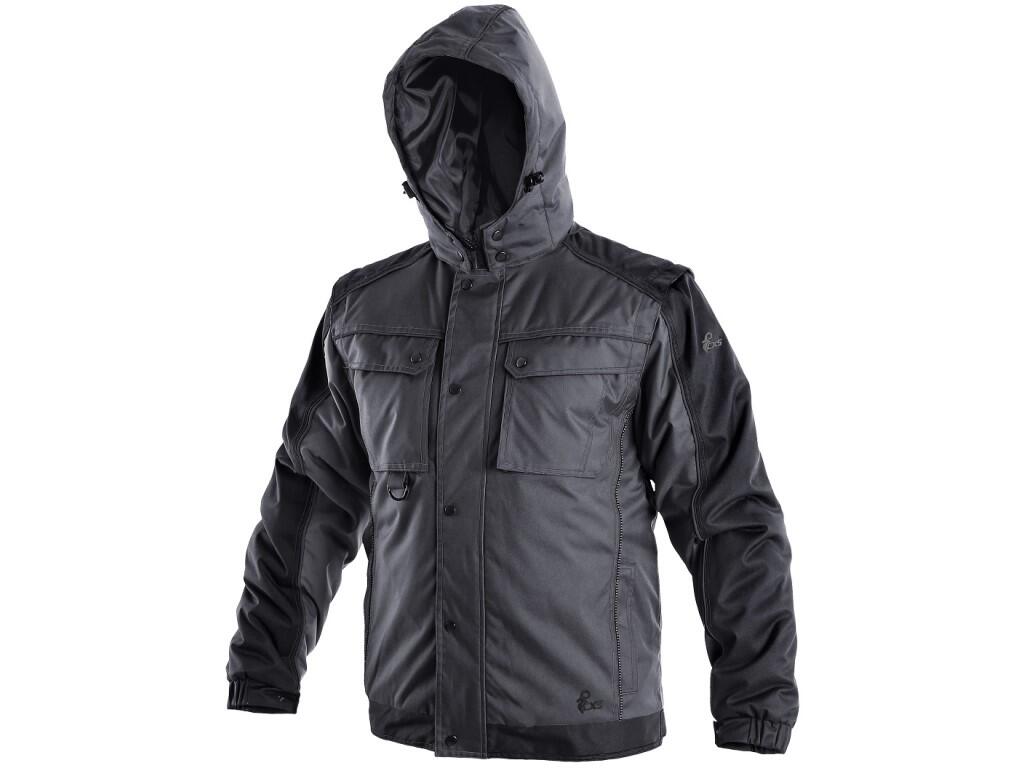 Bunda CXS IRVINE, zimná, pánska, sivo-čierna, vel. 3XL