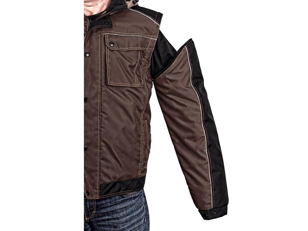 Bunda CXS IRVINE, zimní, pánská, hnědo-černá, vel. 4XL