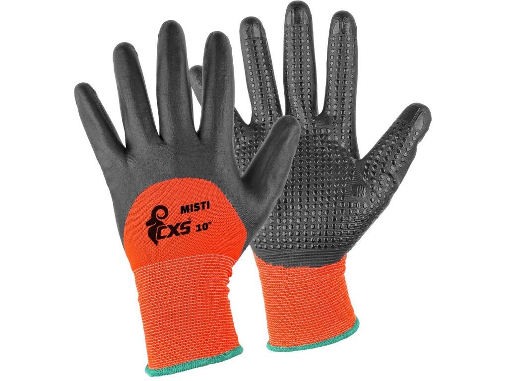 Rukavice CXS MISTI, máčené do 3/4 v nitrilu, blistr, vel. 09