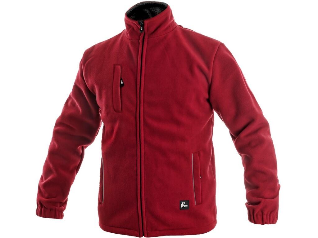 Bunda CXS OTAWA, flísová, červená