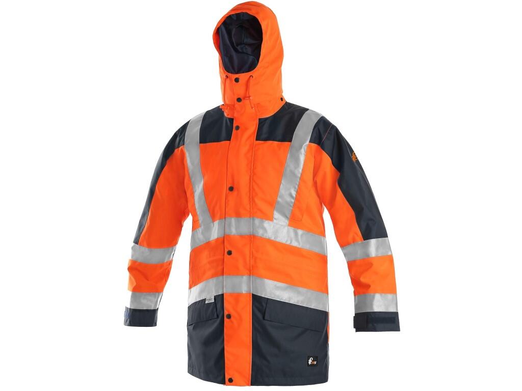 Bunda CXS LONDON, výstražná, 5 V 1, pánská, oranžovo-modrá, vel. S