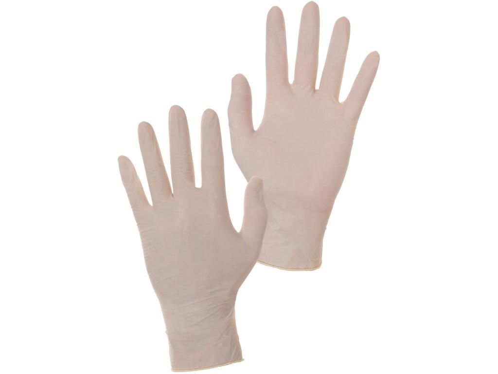 Rukavice CXS BERT, jednorazové, latexové, vel. 07