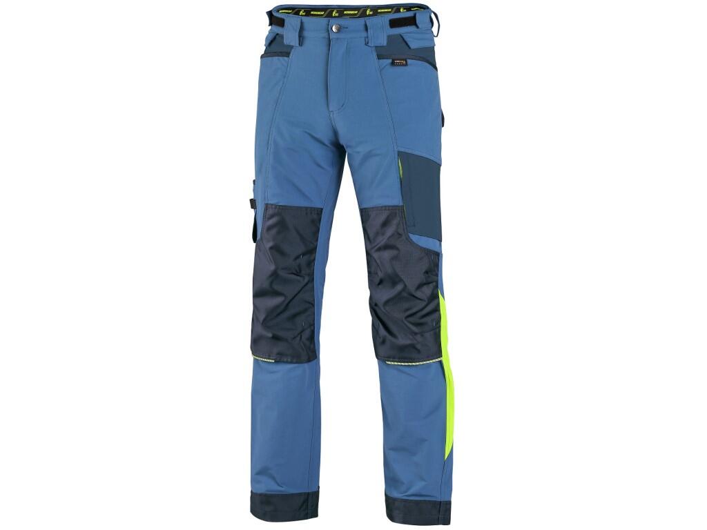 Kalhoty CXS NAOS pánské, modro-modré, HV žluté doplňky, vel. 60