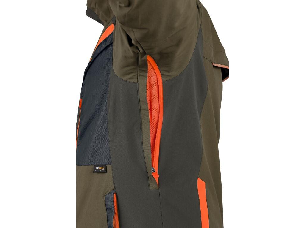 Blůza CXS NAOS, pánská, khaki-olivová, HV oranžové doplňky, roz. 46