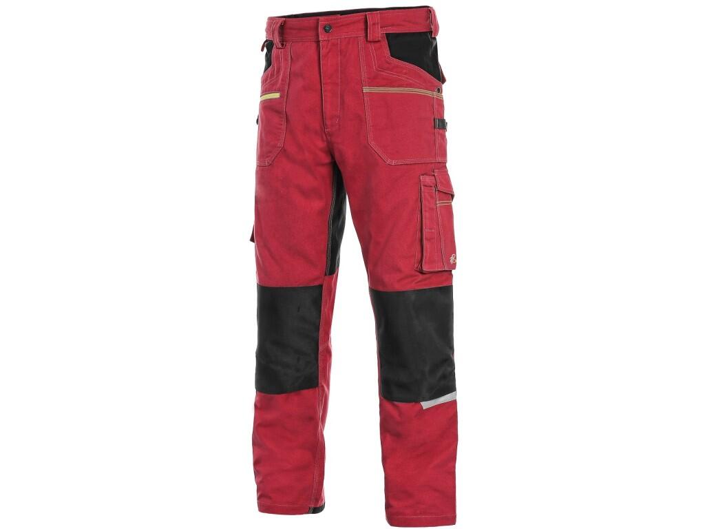 Kalhoty CXS STRETCH, pánské, červeno - černé, vel. 46