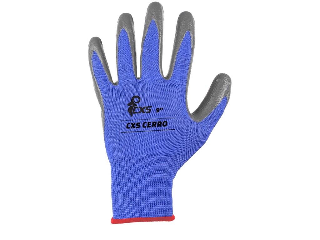 Rukavice CXS CERRO, máčené v nitrilu, vel. 10