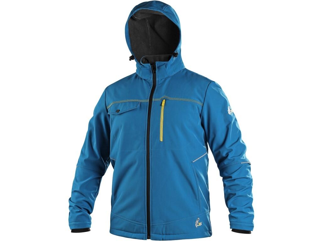 Bunda CXS STRETCH, pánská, softshell, středně modrá, vel. 3XL