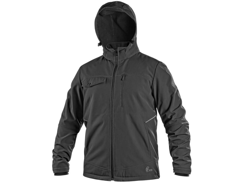 Bunda CXS STRETCH, pánská, softshell, černá, vel. XL
