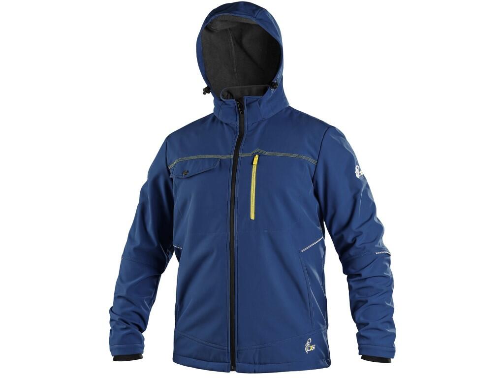 Bunda CXS STRETCH, pánska, softshell, tmavomodrá
