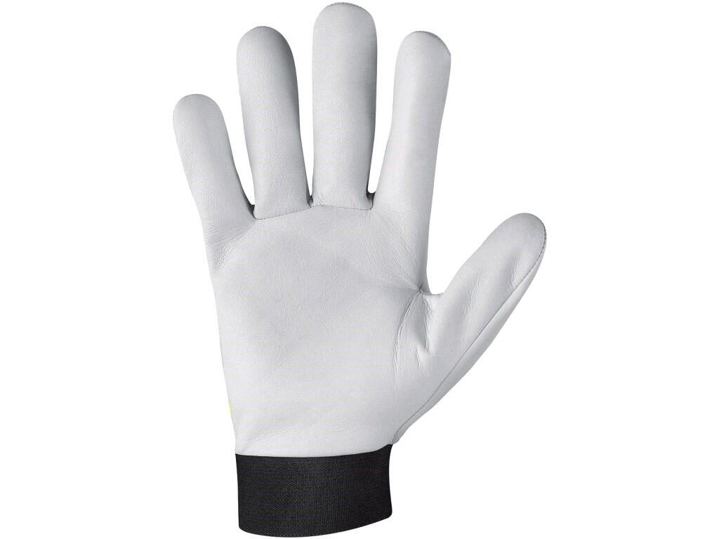 Rukavice CXS TECHNIK HV, kombinované, žluté, s blistrem vel. 9