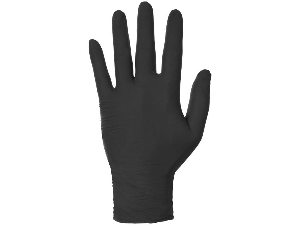 Rukavice CXS STERN BLACK, jednorázové, nitrilové, vel. 8