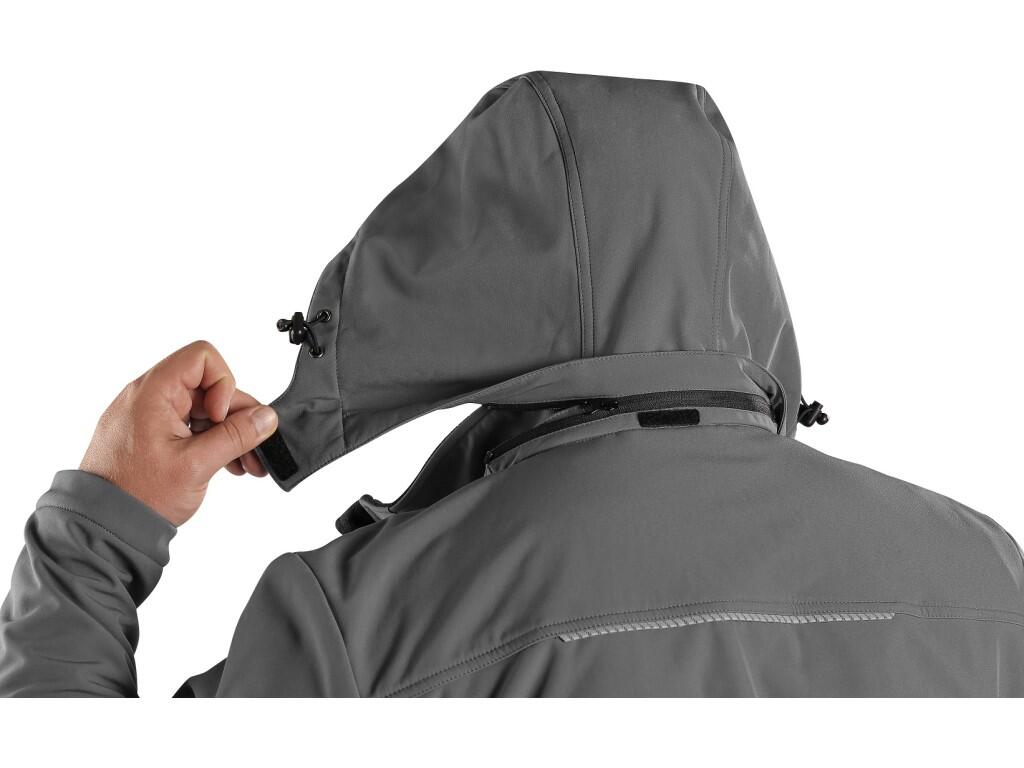Bunda CXS STRETCH, pánska, softshell, sivá
