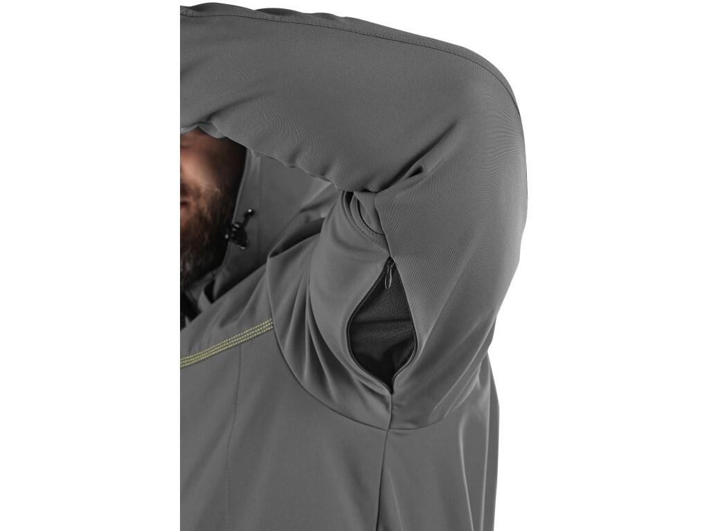 Bunda CXS STRETCH, pánska, softshell, sivá