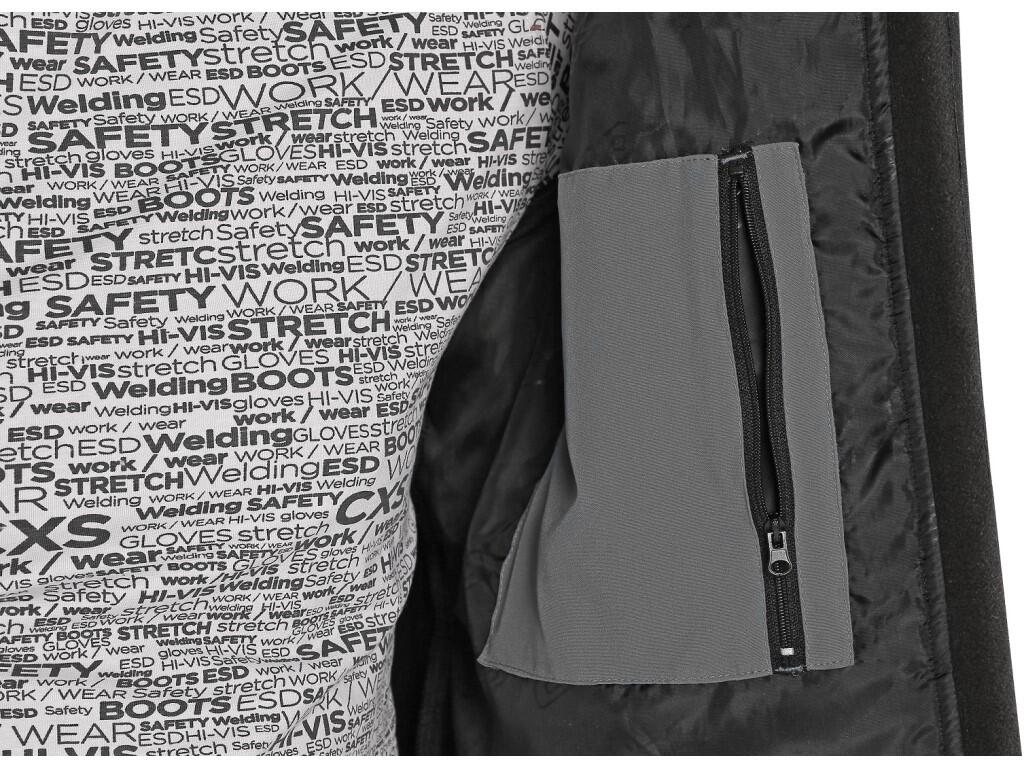 Bunda CXS STRETCH, pánska, softshell, sivá
