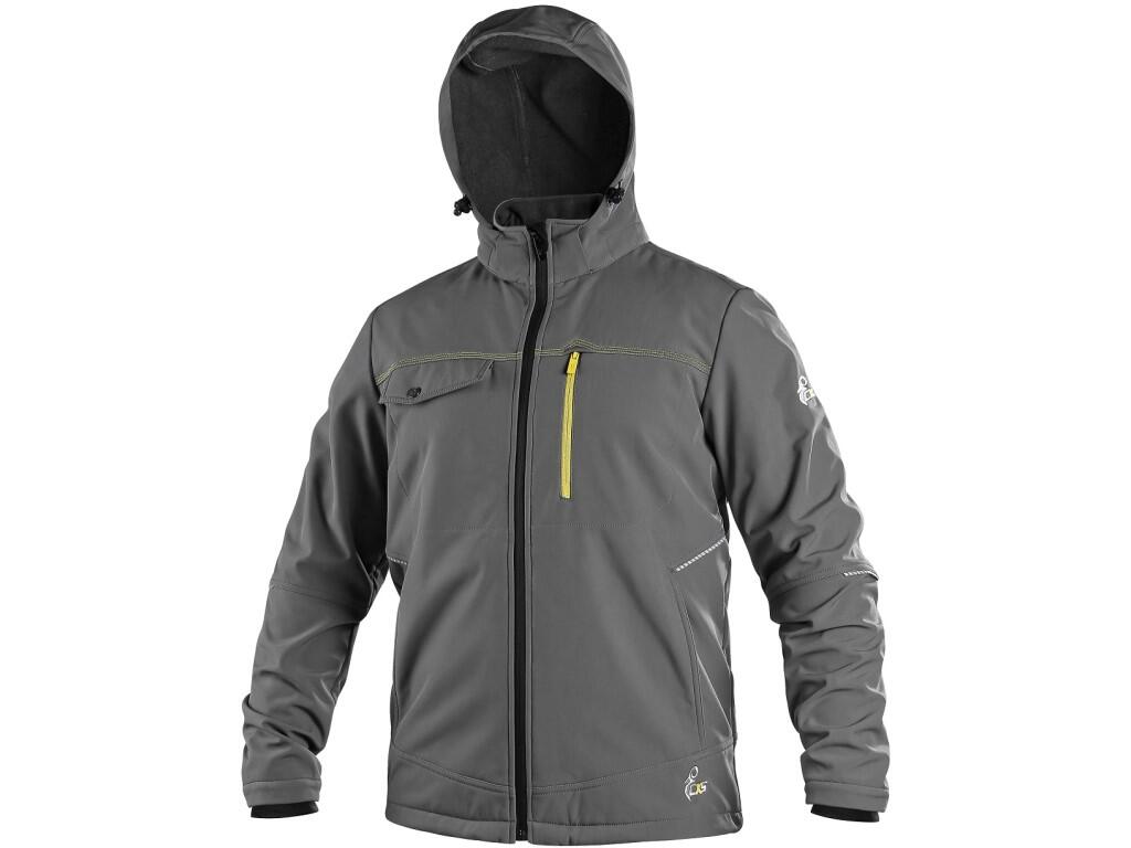 Bunda CXS STRETCH, pánská, softshell, šedá, vel. 3XL