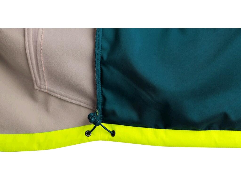 Bunda CXS BEDFORD, výstražná, pánská, softshell, žluto-petrolová, vel. 3XL