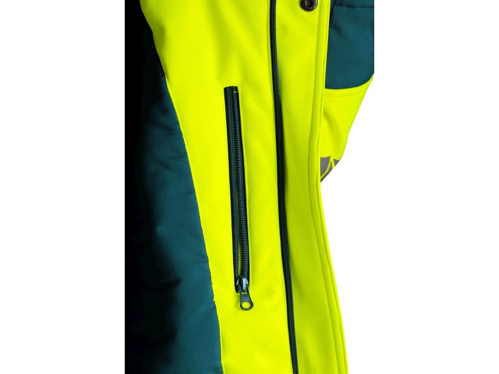 Bunda CXS BEDFORD WINTER, výstražná, zimní, pánská, softshell, žluto-petrolová, vel. XL