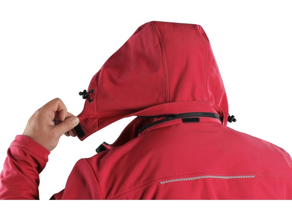 Bunda CXS STRETCH, pánska, softshell, červená