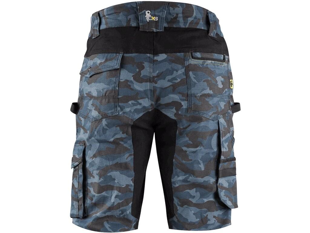 Kraťasy CXS STRETCH, pánske, maskáčové modré
