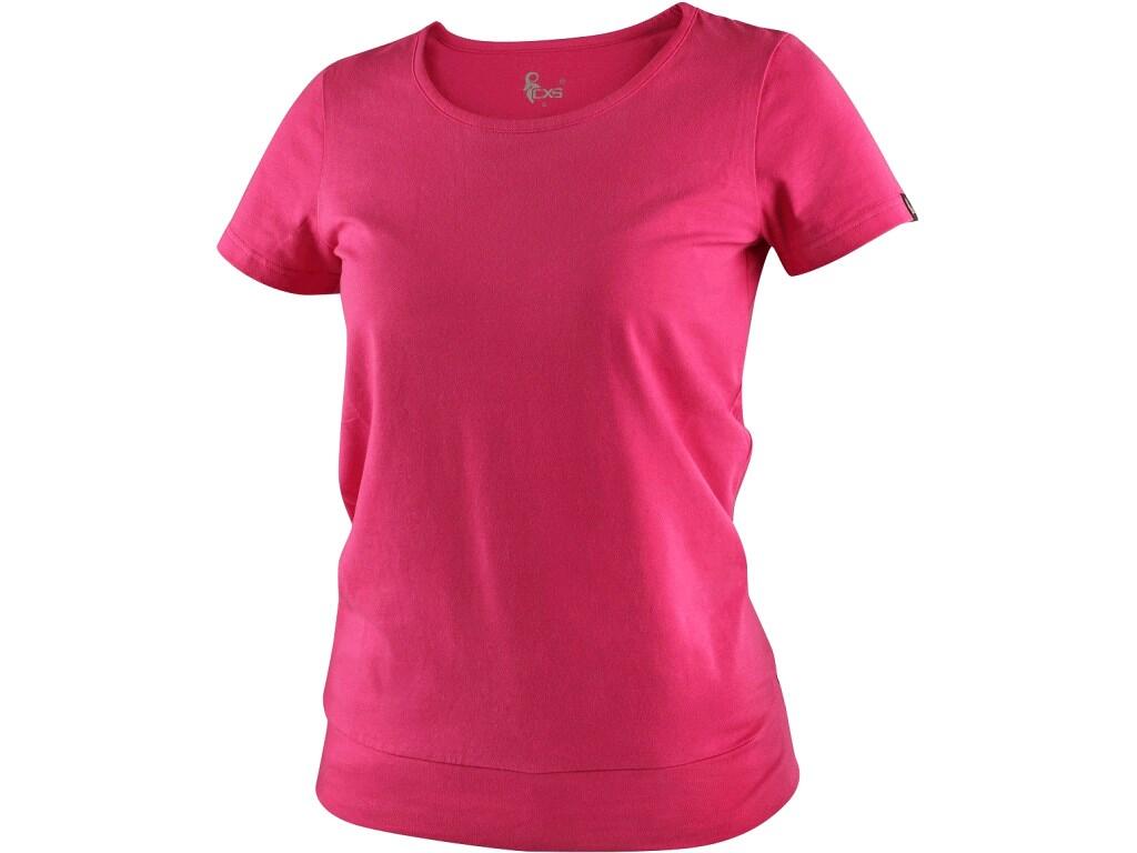 Tričko CXS EMILY, dámské, krátký rukáv, růžová, vel. L