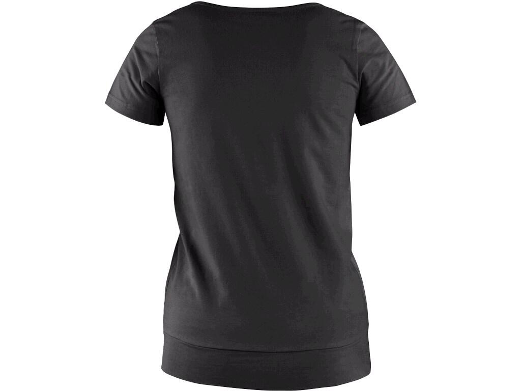 Tričko CXS EMILY, dámské, krátký rukáv, černá, vel. 4XL